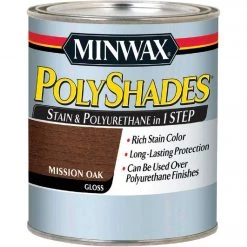 Minwax 1/2 Pt. Gloss Stain & Finish Polyurethane In 1-Step, Mission Oak