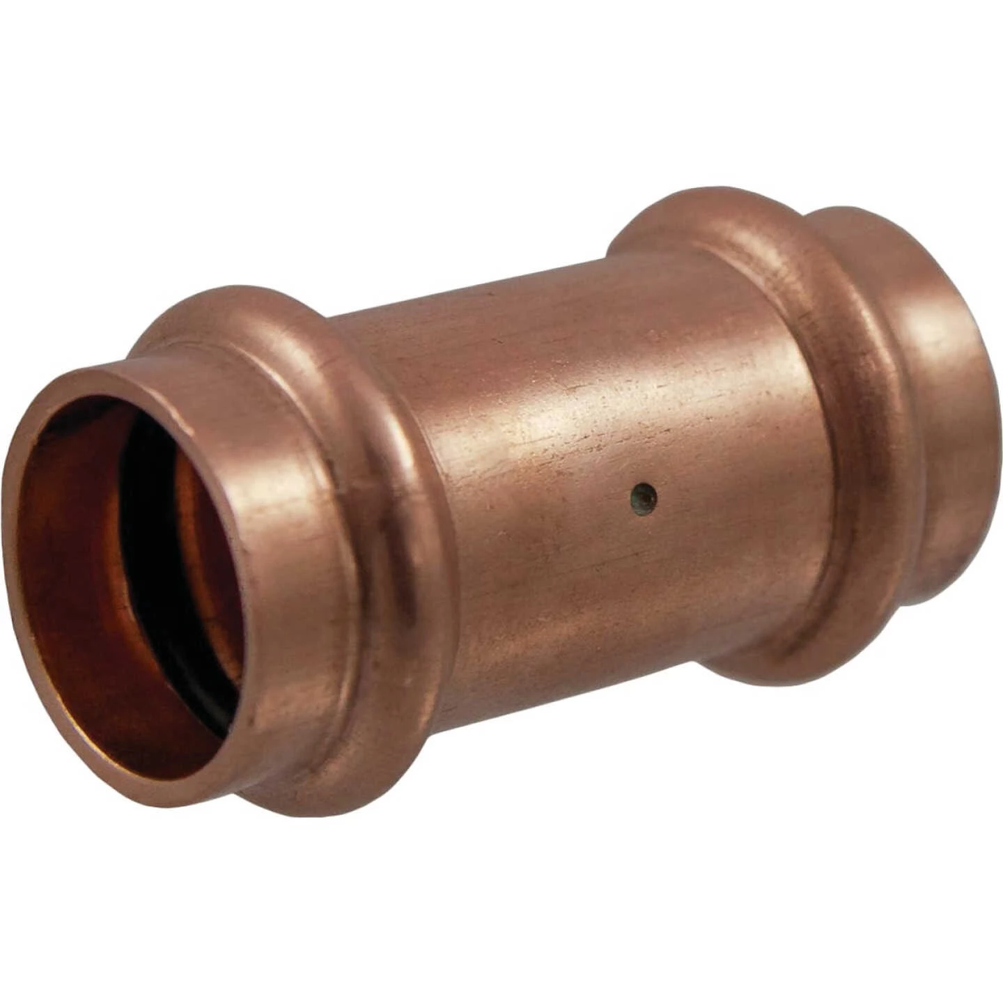 NIBCO 1/2 In. X 1/2 In. Press Copper Coupling With Stop (10-Pack) 1 NIBCO 1/2 In. X 1/2 In. Press Copper Coupling With Stop (10-Pack)