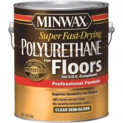 Minwax 1 Gallon Semi-Gloss VOC Fast Drying Polyurethane For Floor