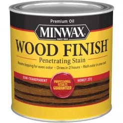 Minwax Wood Finish Penetrating Stain, Honey, 1/2 Pt.