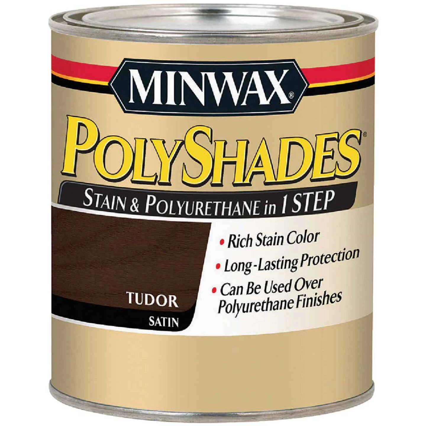 Minwax Polyshades 1/2 Pt. Satin Stain & Finish Polyurethane In 1-Step, Tudor 1 Minwax Polyshades 1/2 Pt. Satin Stain & Finish Polyurethane In 1-Step, Tudor