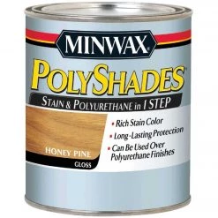 Minwax Polyshades 1/2 Pt. Gloss Stain & Finish Polyurethane In 1-Step, Honey Pine