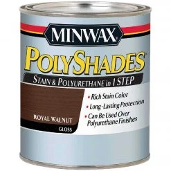 Minwax Polyshades 1/2 Pt. Gloss Stain & Finish Polyurethane In 1-Step, Royal Walnut