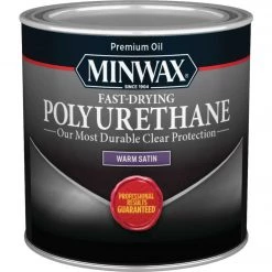 Minwax Satin Fast-Drying Interior Polyurethane, 1/2 Pt.