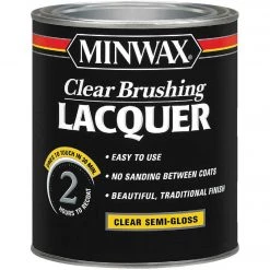 Minwax Semi-Gloss Clear Brushing Lacquer, 1 Qt.