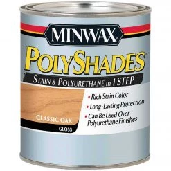 Minwax Polyshades 1/2 Pt. Gloss Stain & Finish Polyurethane In 1-Step, Classic Oak