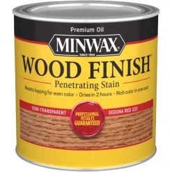 Minwax Wood Finish Penetrating Stain, Sedona Red, 1/2 Pt.