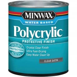 Minwax Polycrylic 1/2 Pt. Satin Water Based Protective Finish