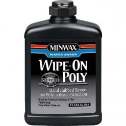 Minwax Gloss Water Based Wipe-On Interior Polyurethane, 1 Pt.