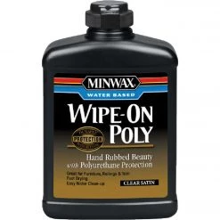 Minwax Satin Water Based Wipe-On Interior Polyurethane, 1 Pt.