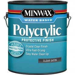 Minwax Polycrylic 1 Gal. Satin Water Based Protective Finish