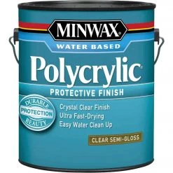 Minwax Polycrylic 1 Gal. Semi-Gloss Water Based Protective Finish